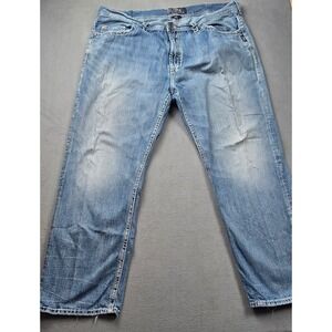 Silver Jeans Co Zac Relaxed Straight Leg Light Wash Blue Denim Mens 44x30